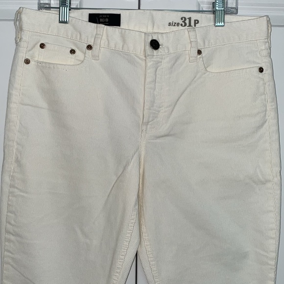 J Crew REID Corduroy Cigarette Pants Ivory Size 31 P - Picture 2 of 12
